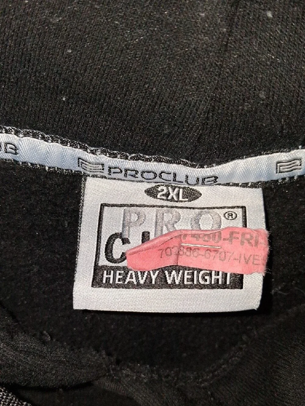 Pro Club Heavy Black Mens Pullover Hoodie 2XL pre owned